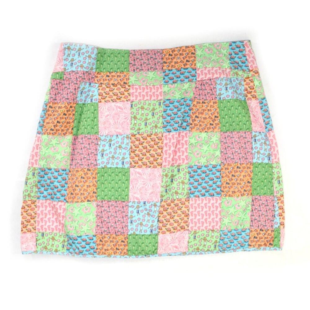 Vineyard Vines Hula Print Patchwork Wrap Mini Ski… - image 6